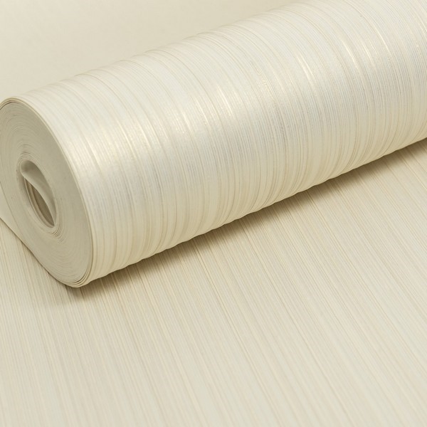 PAPEL DE PAREDE VINILIZADO LISTRA OFF WHITE COM DETALHE DOURADO - Imagem 2