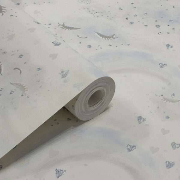 Papel de Parede Infantil Arco Iris Nuvem Azul - PDI3062
