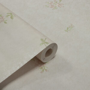 Papel de Parede Floral Fundo Rosa c/ Flores PDF1100