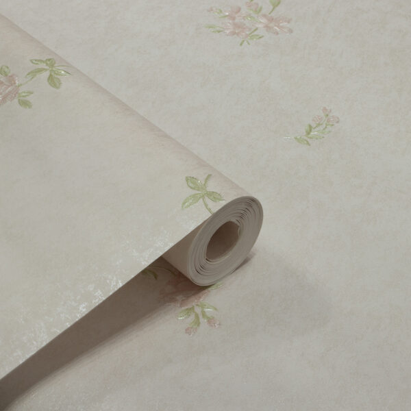 Papel de Parede Floral Fundo Rosa c/ Flores PDF1100