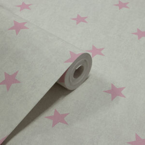 Papel de Parede Infantil Estrela Rosa - PDI3243