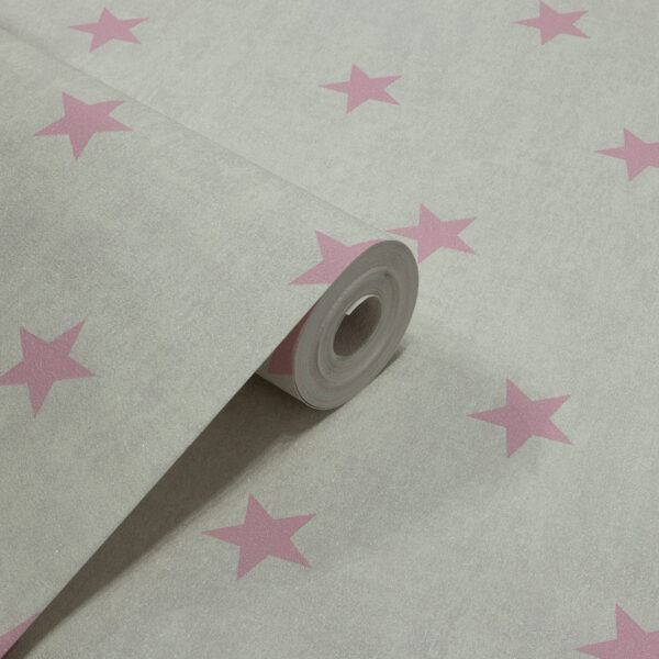 Papel de Parede Infantil Estrela Rosa - PDI3243